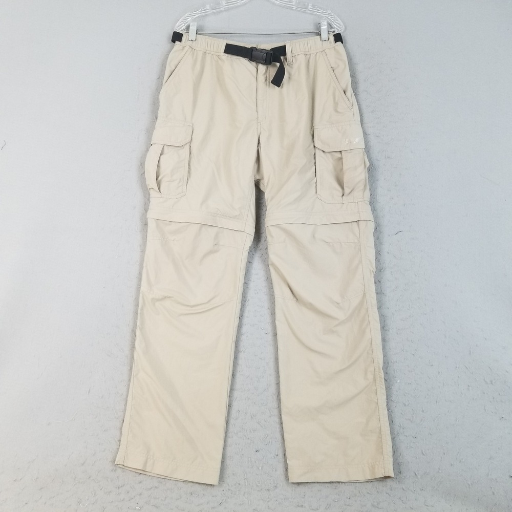 Gander Mountain Pants Mens M/32 Tan Guide Series Convertible Cargo Hiking Nylon